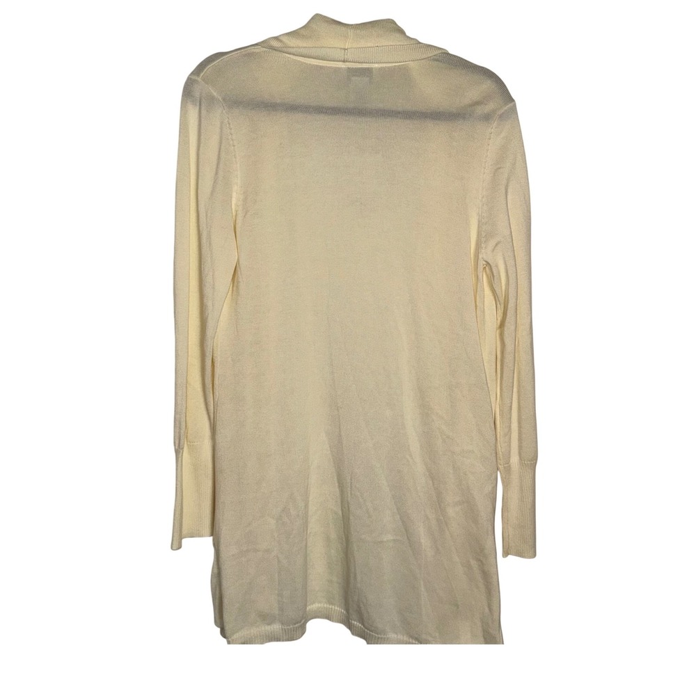 Soft Surroundings Womens Yellow Open Front Cardigan Sweater Modal Cotton NWT M - Picture 2 of 4